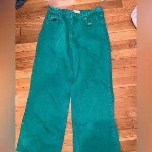Green Zara pants